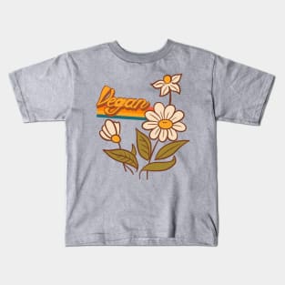 70s Vegan daisies Kids T-Shirt